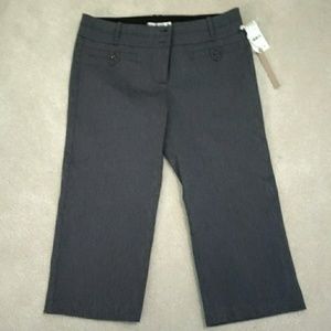 NWT Dark Gray Capri Dress Pants